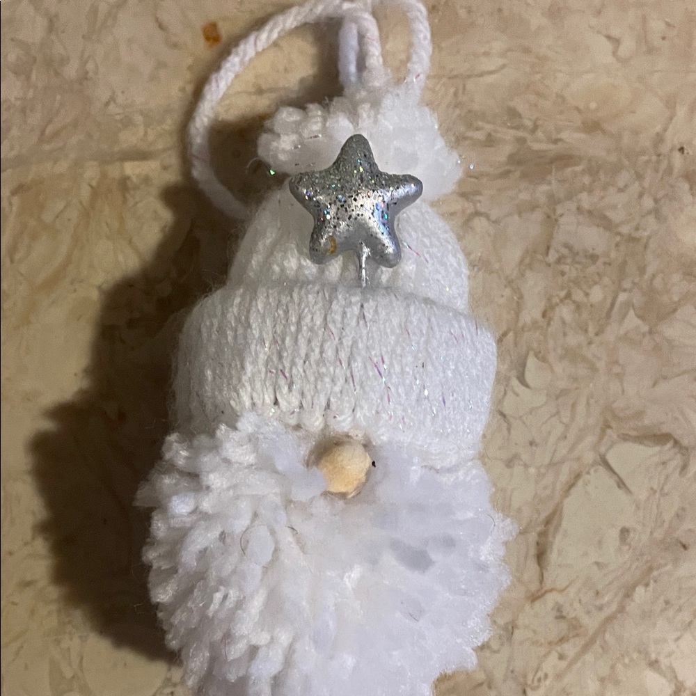 White gnome Hat Ornament